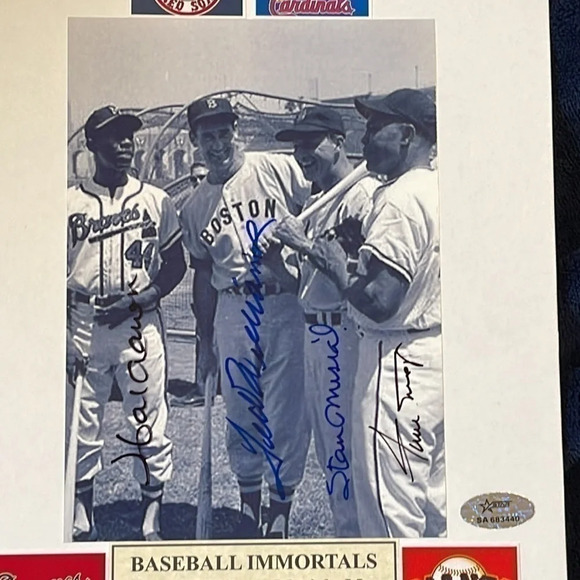 Aaron Musial williams Mays signed photo - Picture 3 of 4